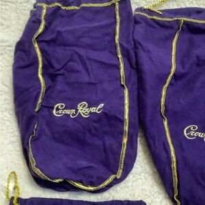 Crown Royal Purple and Gold Bag Set